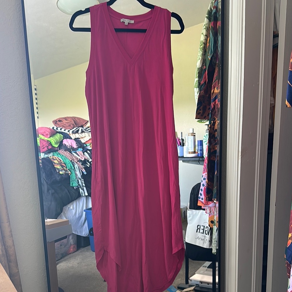 Love Tree Vivid Pink High Low Dress